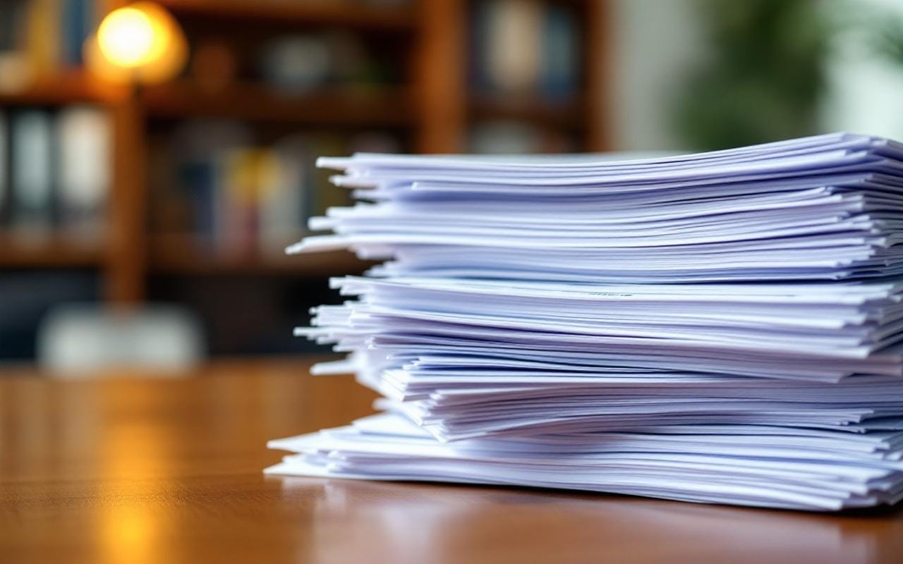 une-image-montrant-des-documents-de-paie-empiles-sur-un-bureau-dans-un-environnement-de-bureau-bien-organise-et-professionnel-avec-un-eclairage-doux-et-chaleureux